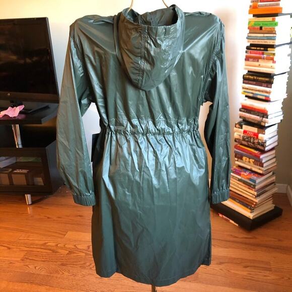 ASKYA Zip-front Windbreaker Rain Hooded Green Jacket Women’s Size X-Small NWT - Picture 6 of 8